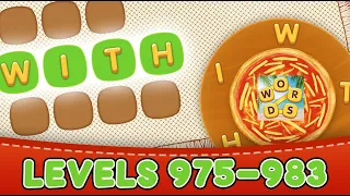 Word Pizza Levels 975 - 983 Answers
