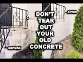 Fix an old sunken concrete porch by yourself
