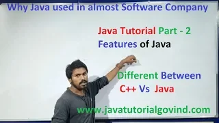 Java Tutorial Part - 2 Features of Java and Diff bet C Vs Java