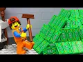 Download Lagu Lego City Bank Robbery: Secret Tunnel Of Cleaning Man | Lego Stop Motion