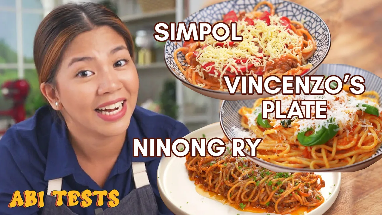 Abi Tries the Best Spaghetti Recipes (Ninong Ry, Chef Tatung, Vincenzos Plate)