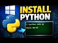 How to Install Python on Windows 11 Run First Program Using Notepad How to run python program