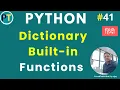 Mastering Python Dictionary Built-in Functions Examples Tips and Tricks dict function Hindi