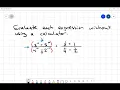 Negative exponents in a complex fraction