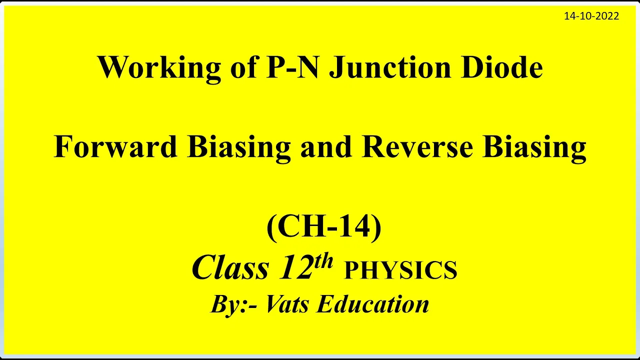 Working of P-N Junction Diode in Forward Biasing and Reverse Biasing ..Semiconductor Electronics..