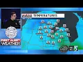 Afternoon First Alert Weather Show Temperatures on the rise or another set of cooler days
