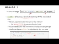 Dynamic memory allocation using C