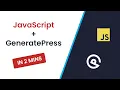 Add JavaScript to a GeneratePress Website