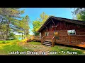Michigan Lakefront Log Cabins 7 Acres MI Real Estate For Sale Waterfront Real Estate OHL