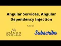 Angular Training 31-08-2022 Angular Services Angular Dependency Injection