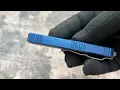 Knife Hifinder UTX 85 blue drop point stonewash