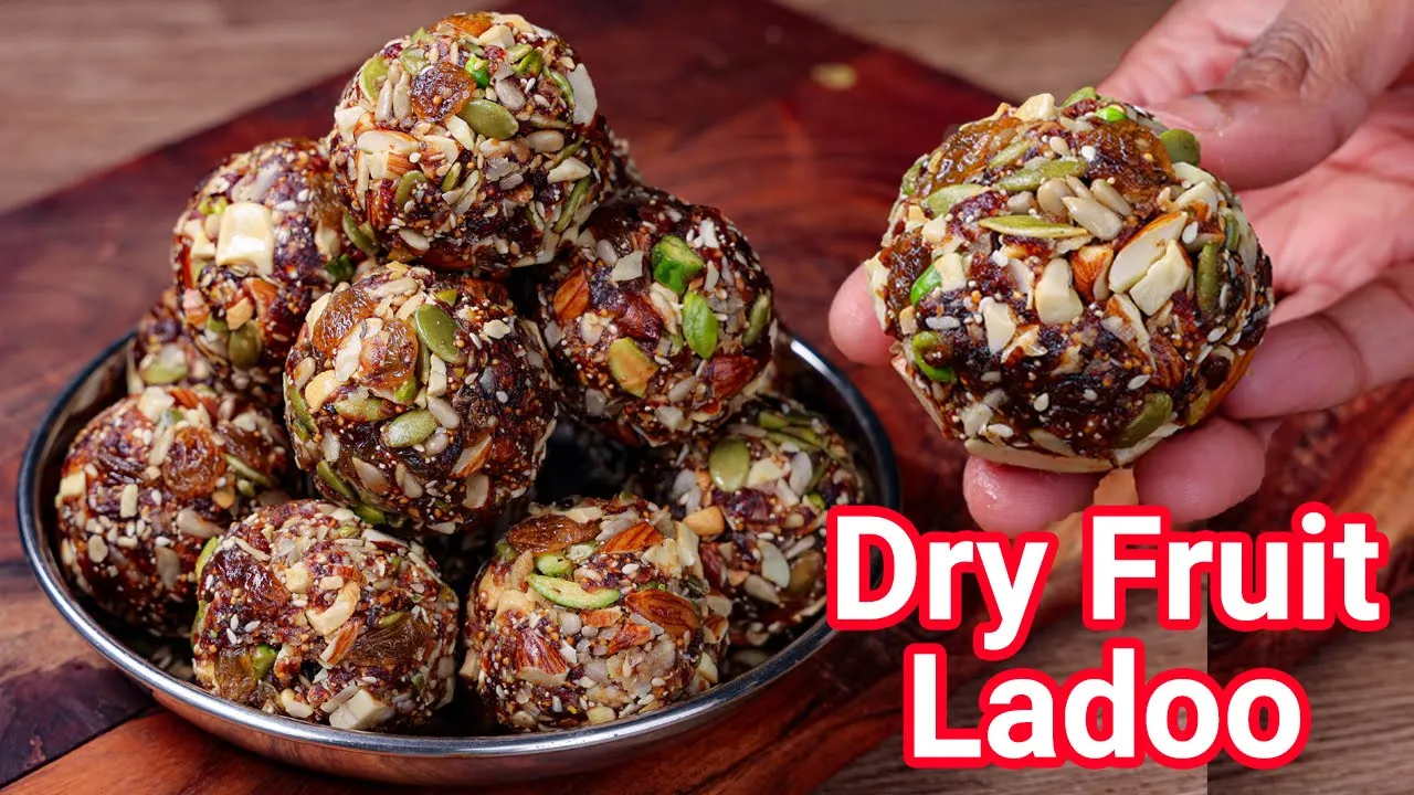 No Sugar No Jaggery Healthy Dry Fruits Laddu Recipe    Natural Energy Booster Ladoo for Back Pain