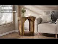 Tribesigns End Table Farmhouse Style Meets Modern Storage - JW1008