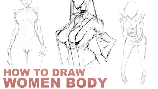 How to draw women body