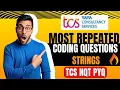 TCS NQT Most Important Strings Coding Questions in Java Python TCS PYQ 2025