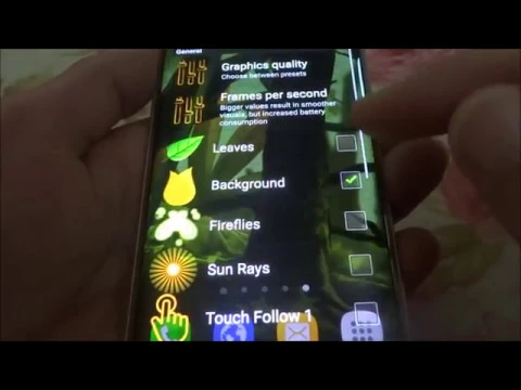 Mossy &amp; Firefly Forest Android Live Wallpaper