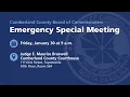 Board of Commissioners Emergency Special Meeting Jan 30