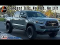Largest Tire No Lift No Rubbing on stock 3rd Gen Toyota Tacoma - Method 703 Falken Wildpeak AT4W