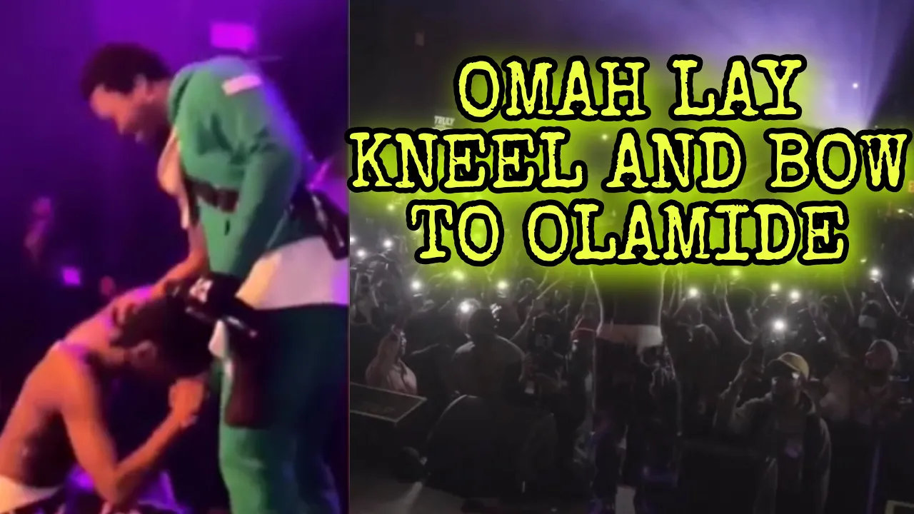 OMAH LAY KNEEL AND BOW TO OLAMIDE AT HIS NEW YORK PURPLE TOUR PERFORMANCE