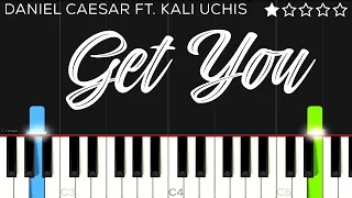 Daniel Caesar Get You Ft Kali Uchis EASY Piano Tutorial 