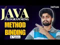 Method binding in Java Types Java programming Jntuh in telugu CodingFataka