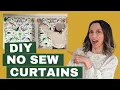 Use SCARVES as CURTAINS - EASY DIY NO SEW 10 Minute Installation