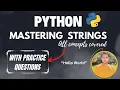 Mastering Python Strings With Questions Python Course 2024