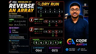 Reverse an Array Python Two Pointers Best Approach O n DSA