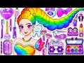 💖Paper DIY💖KPOP DEMON HUNTERS RUMI colorful Hair Care +Skincare + Makeup +Fashion Blind Bag Unboxing