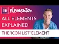 Icon List Element Tutorial Elementor