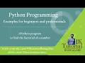 Python program to find the factorial of a number Factorial program in python Python programming