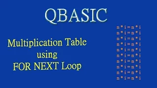 14 Tutorial on Print Multiplication Table using FOR NEXT Loop QB by Technical School