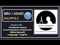 Commit operation on Physical File using native approach in Commitment Control in SQLRPGLE Commit