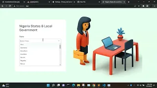 Nigeria states and Local Government with dynamic dropdown and search using HTML CSS Javascript