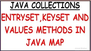 ENTRYSET METHOD IN JAVA MAP KEYSET METHOD IN JAVA MAP VALUES METHOD IN JAVA MAP