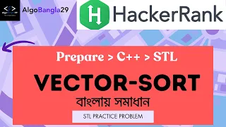 Vector-Sort HackerRank C STL Solution Practices Problem HackerRank Solution