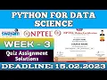 NPTEL PYTHON FOR DATA SCIENCE ASSIGNMENT 3 ANSWERS 2022