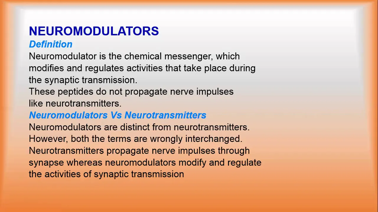 Neuromodulator, what is Neuromodulation