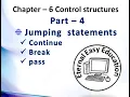 TN 12th computer science chapter - 6 Control structures part 4 jump statements