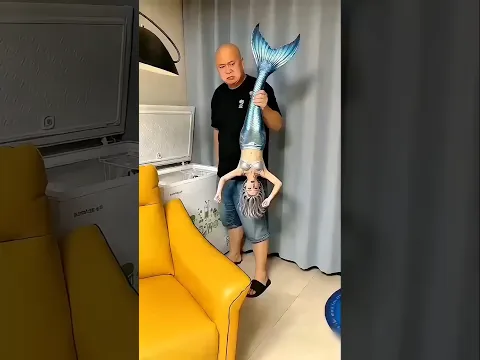 A MERMAID Was Sleeping in His FRIDGE? #shortvideo #viralvideo
