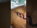 snake tattoo at neckbone