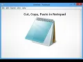 Cut Copy Paste in Notepad