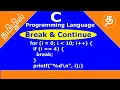 Break and Continue statement in c difference between break and continue in c c break vs continue