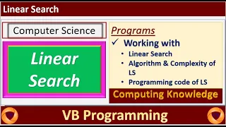 What is Linear Search How linear search algorithm works with example Linear search in VB