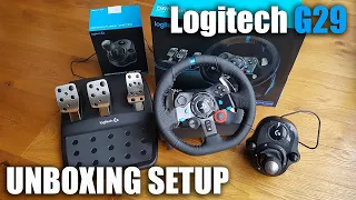 Logitech G29 steering wheel for a PC - Unboxing and Setup