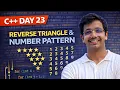C Day 23 Reverse Triangle Number Pattern 1 to 10 Pattern Programming Made Easy