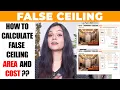 FALSE CEILING CALCULATIONS HOW TO CALCULATE AREA COST FALSE CEILING MEASUREMENTS WITH EXAMPLE