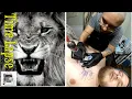Lion Tattoo Time Lapse Chest tattoo First Session
