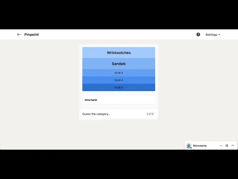 LinkedIn Pinpoint puzzle interface showing today's challenge