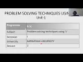 Problem solving techniques using C